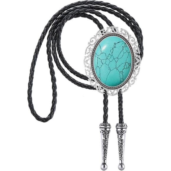 Bolo Tie Leather Necktie, 05 - Picture 1 of 7